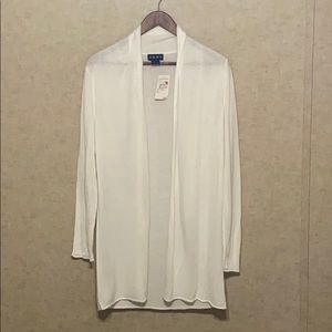 Cream sweater shearling sleeve